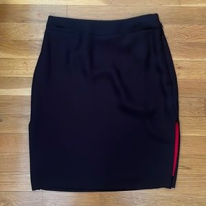 Express black skirt with red satin lining
